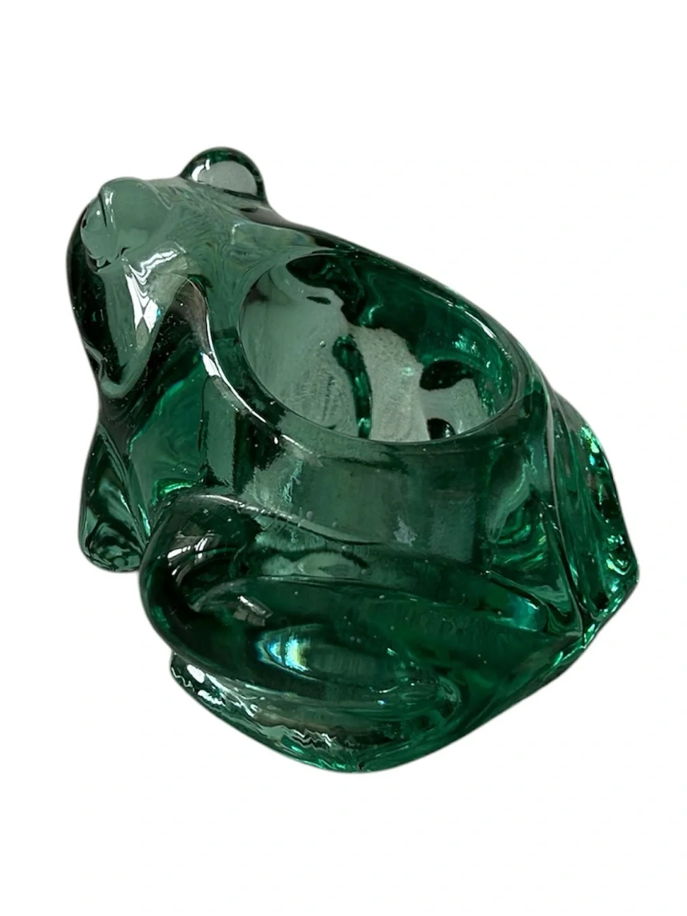 Vintage Indiana Glass Frog Votive Candle Holder